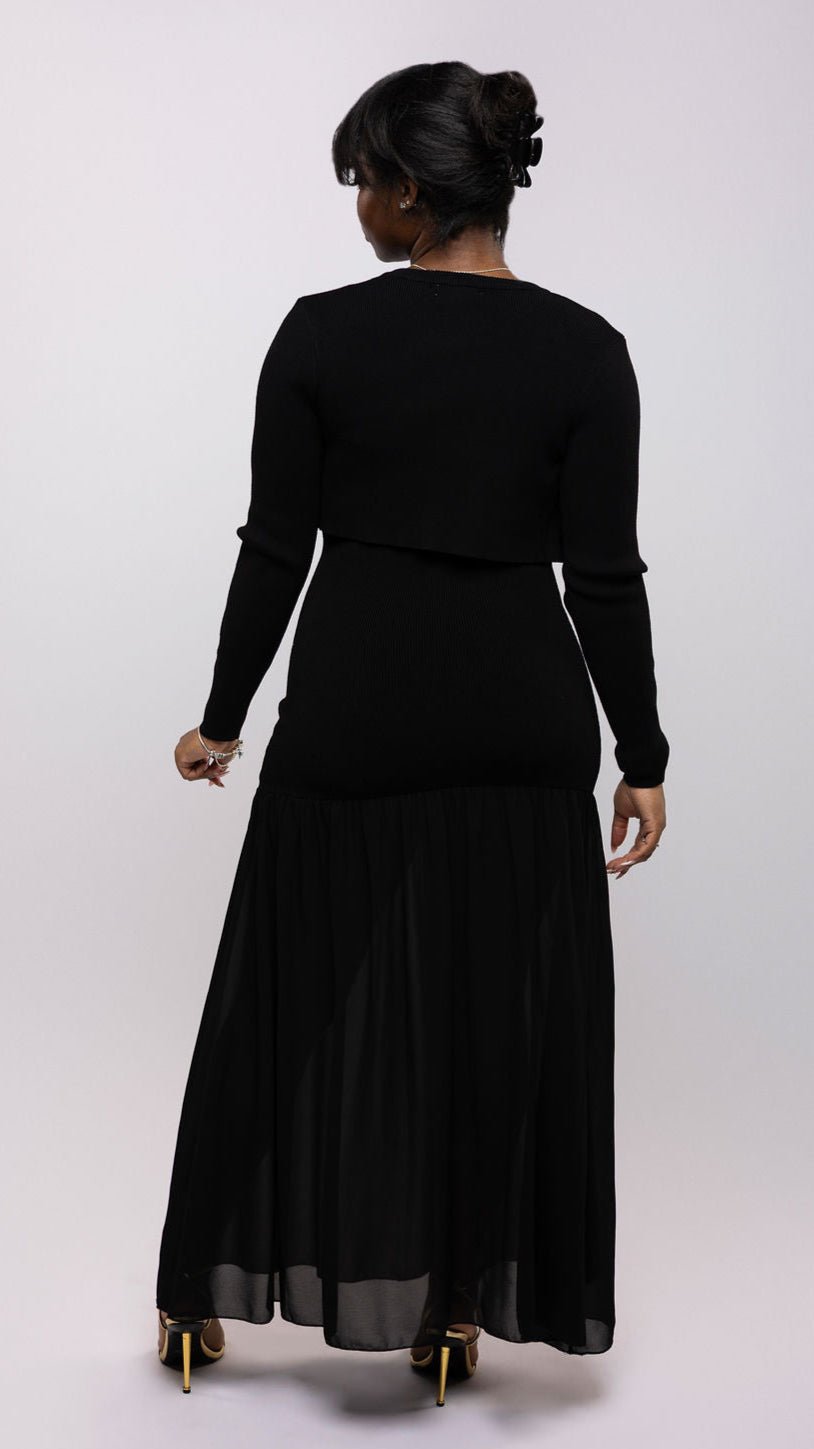 Mix Knit Maxi Dress - The Style Guru