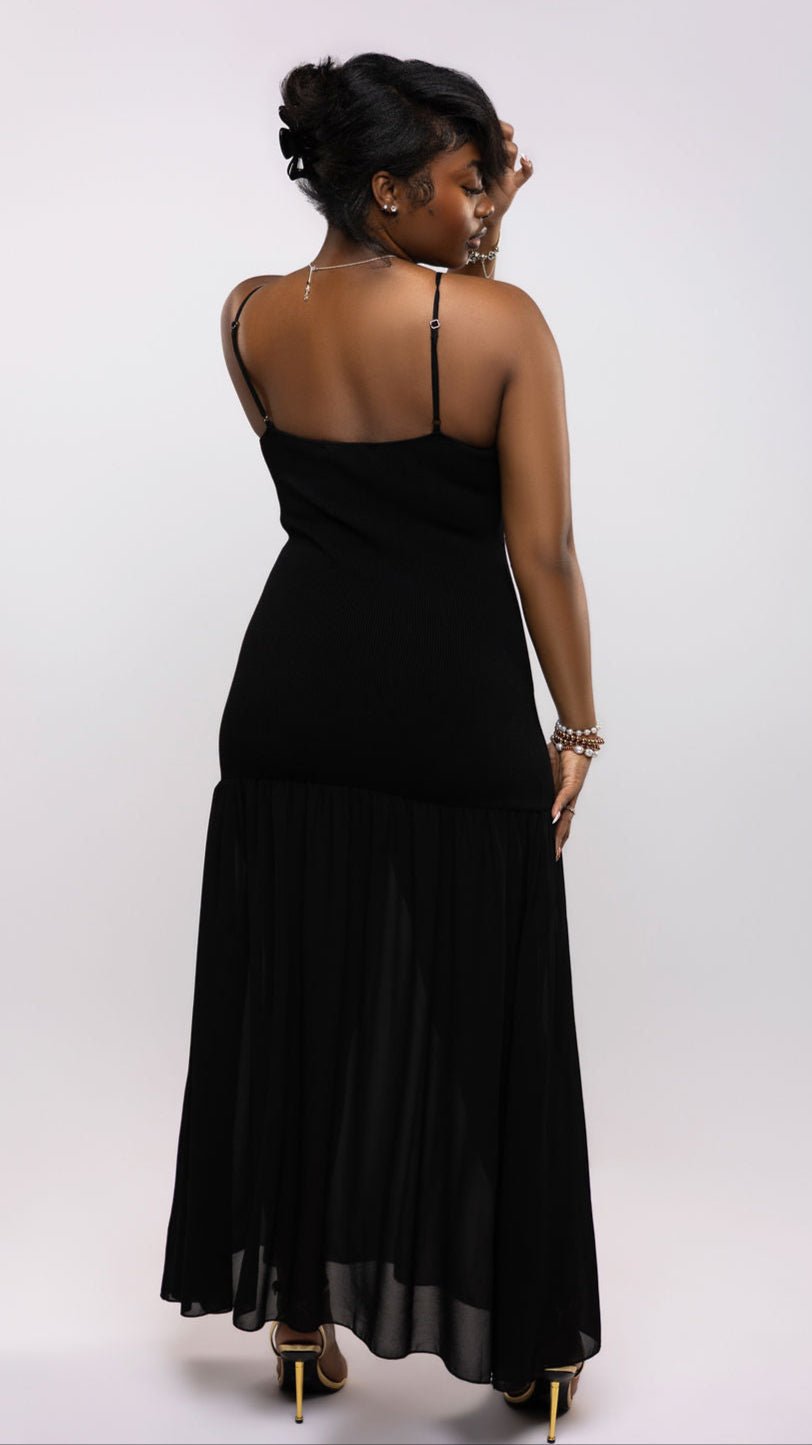 Mix Knit Maxi Dress - The Style Guru