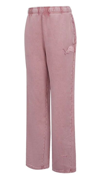 NFL Detroit Lions Washed Classic Women’s Enzyme Wash Straight Leg Pants - The Style Guru