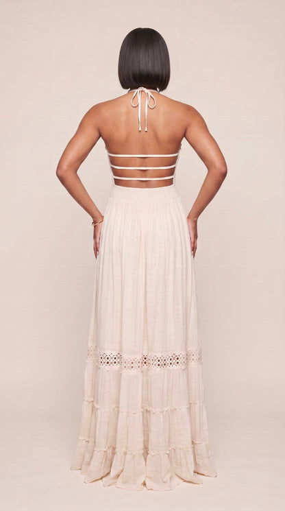 Open Back Smocked Maxi Dress - The Style Guru