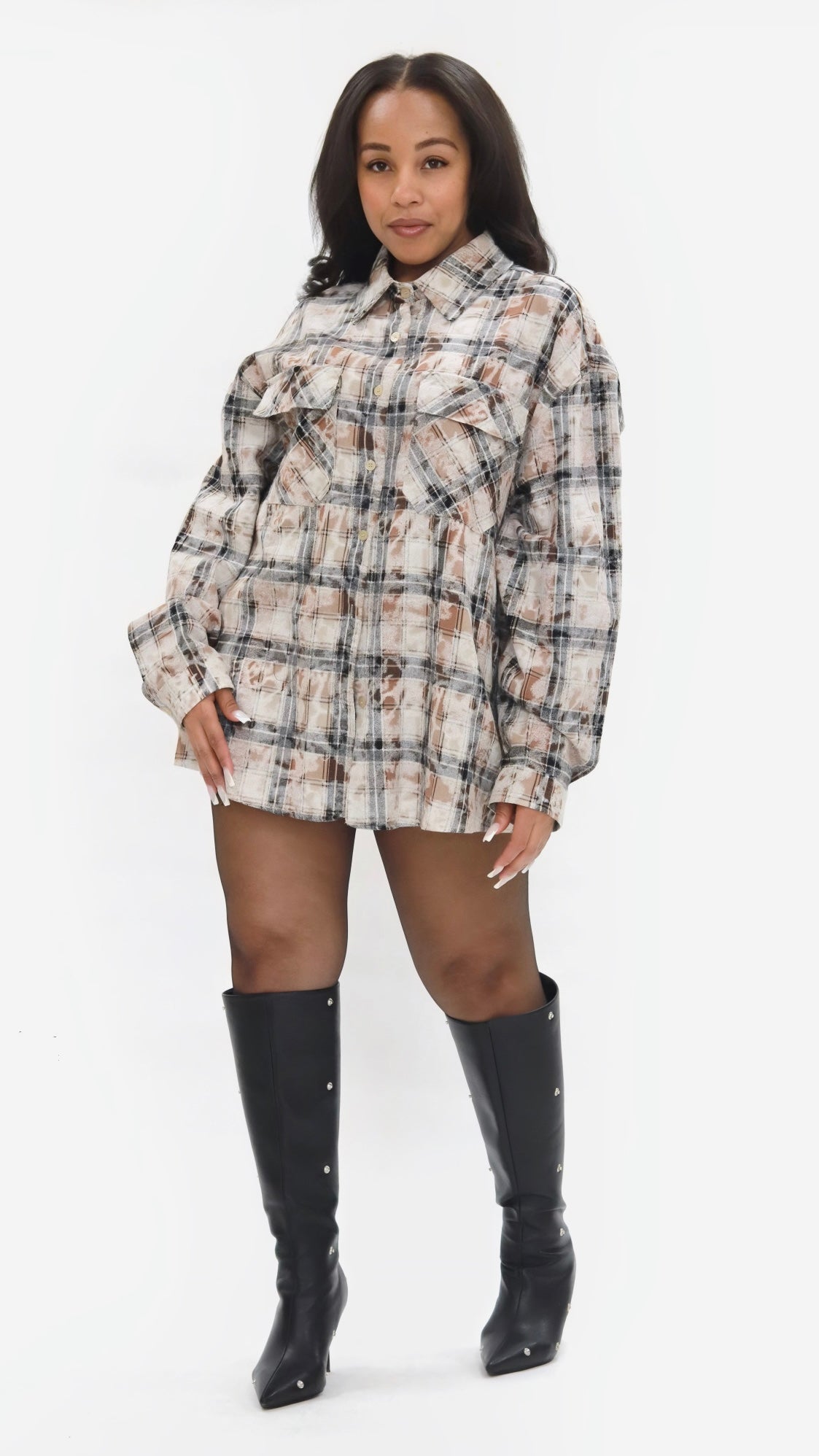 Oversized Plaid Flannel Shirt - The Style Guru