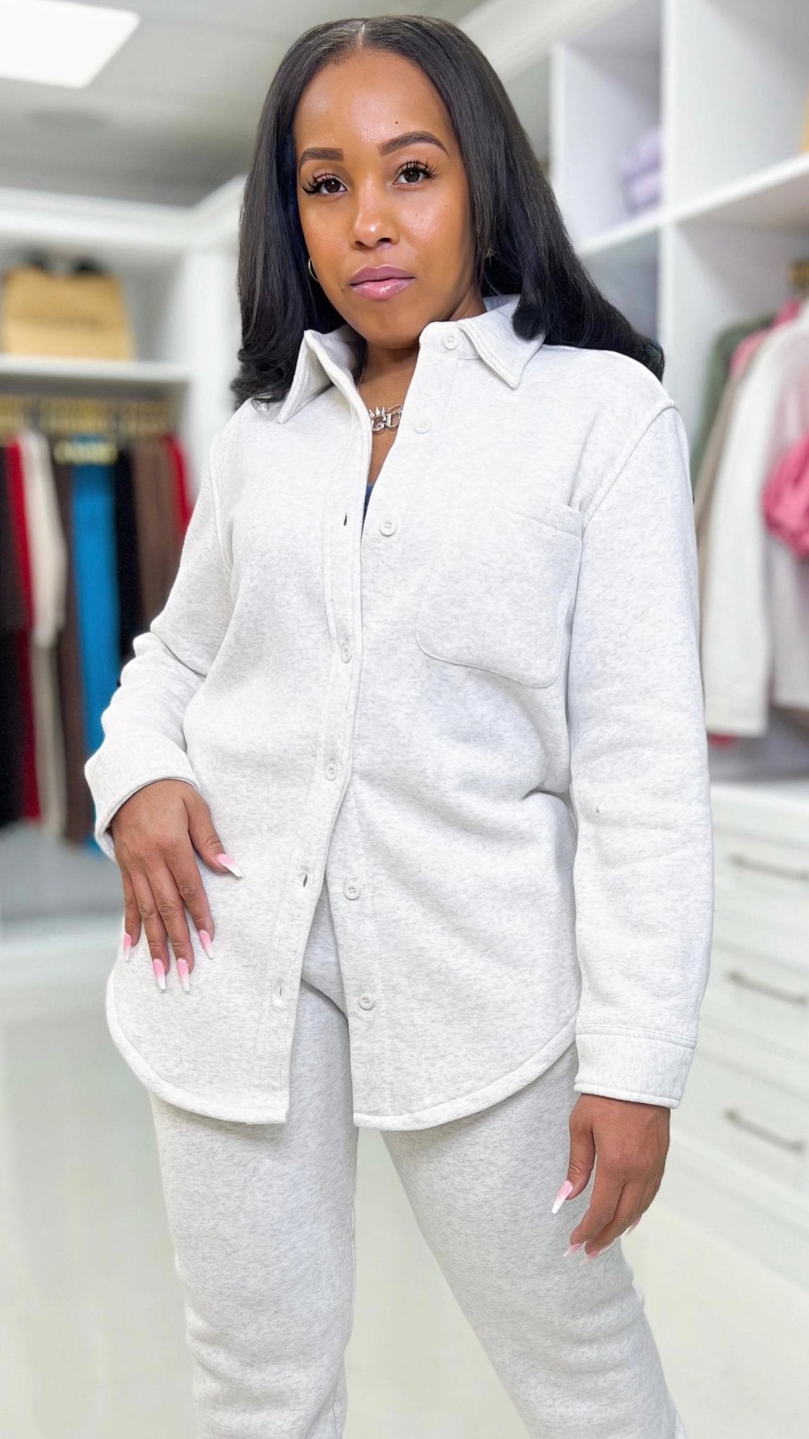 Plush Fleece Shacket - The Style Guru