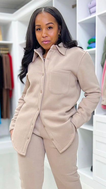 Plush Fleece Shacket - The Style Guru