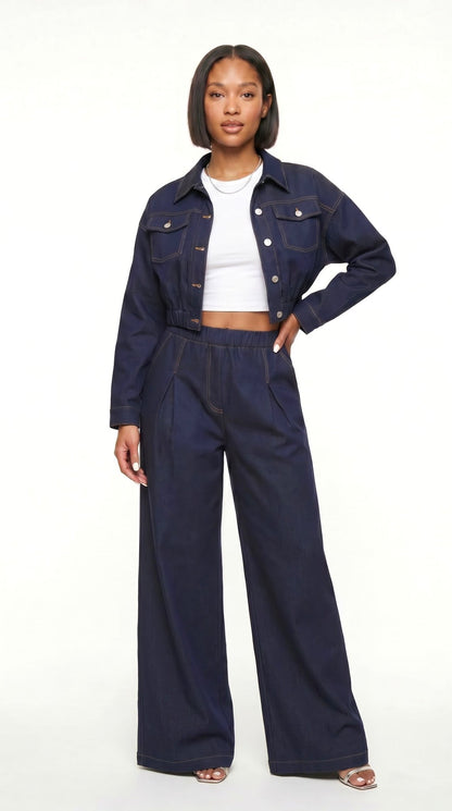 Relaxed Wide-Leg Denim Trouser - The Style Guru