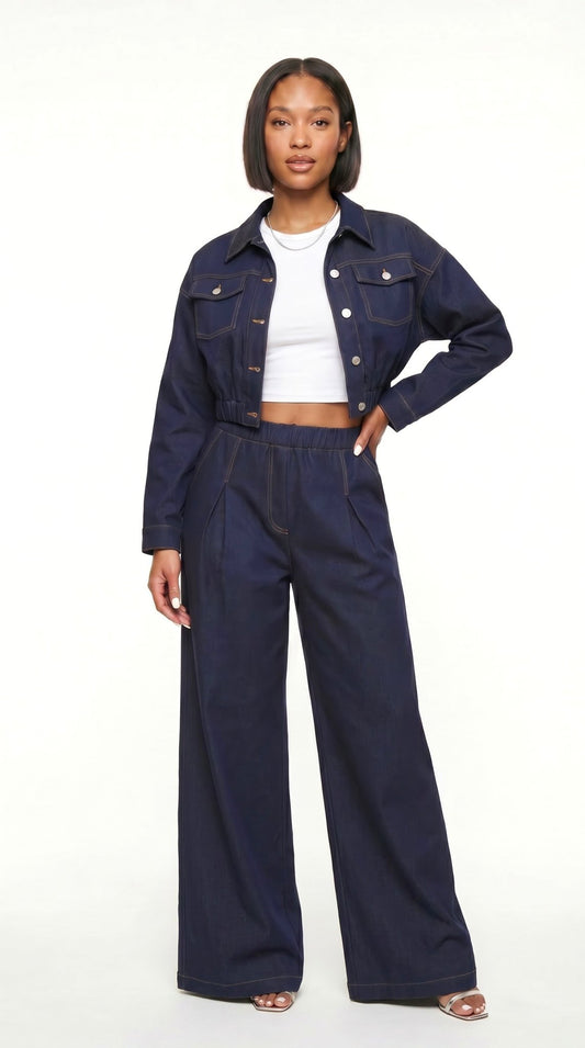 Relaxed Wide-Leg Denim Trouser - The Style Guru