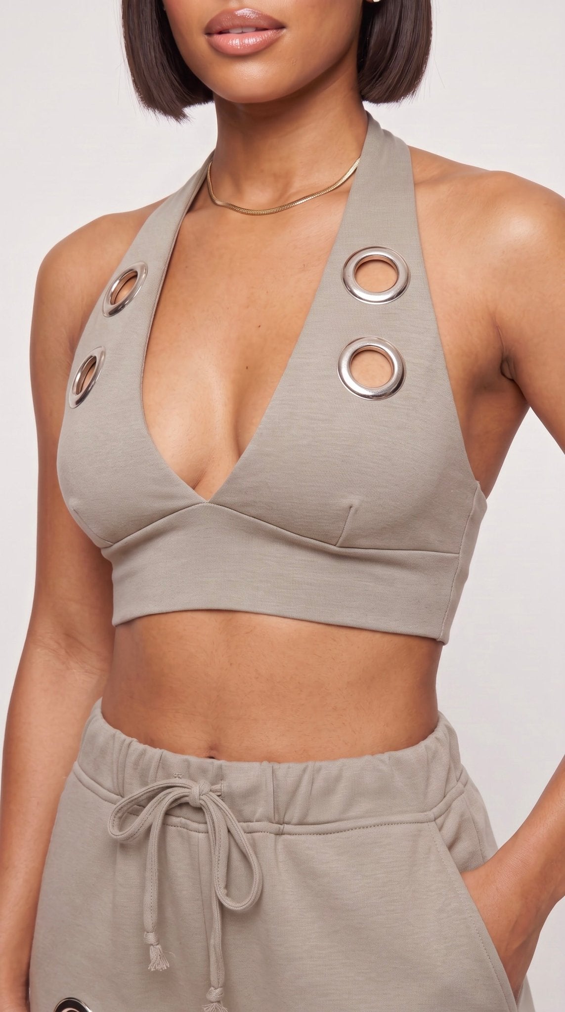 Ring Detail Fleece Bralette - The Style Guru