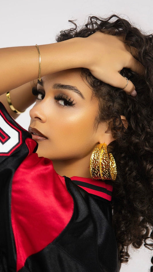 Rippled Oversized Hoops - The Style Guru