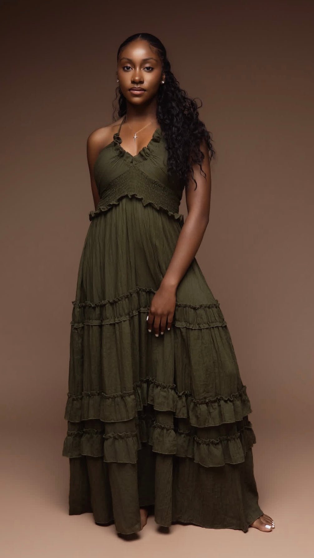 Ruffle Back Maxi - The Style Guru