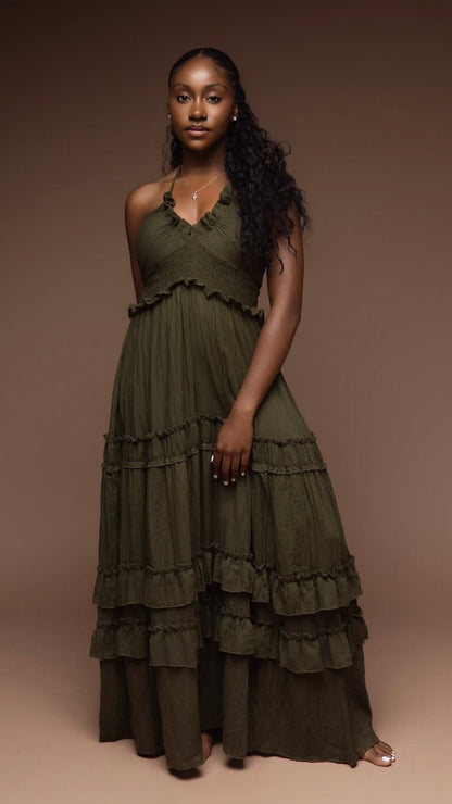 Ruffle Back Maxi - The Style Guru