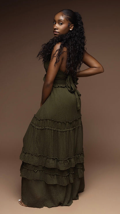 Ruffle Back Maxi - The Style Guru