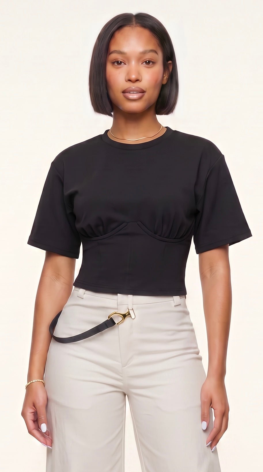 Sculpted Knit Bustier Top - The Style Guru
