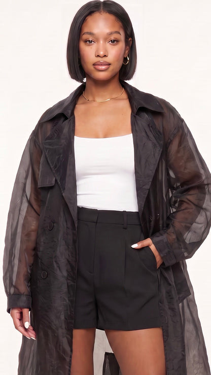 Sheer Trench Coat - The Style Guru