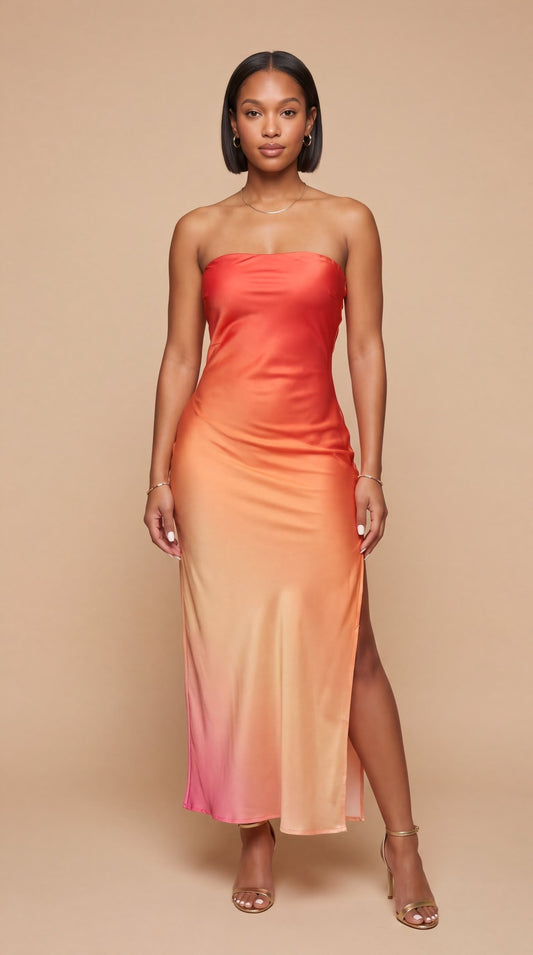 Sunset Bias - Cut Maxi Dress - The Style Guru