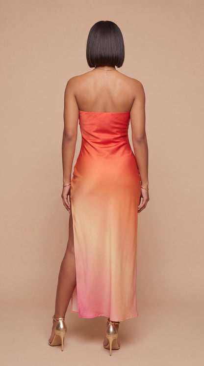 Sunset Bias - Cut Maxi Dress - The Style Guru