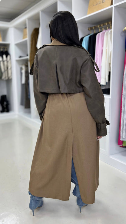 Two - Tone Trench Coat - The Style Guru