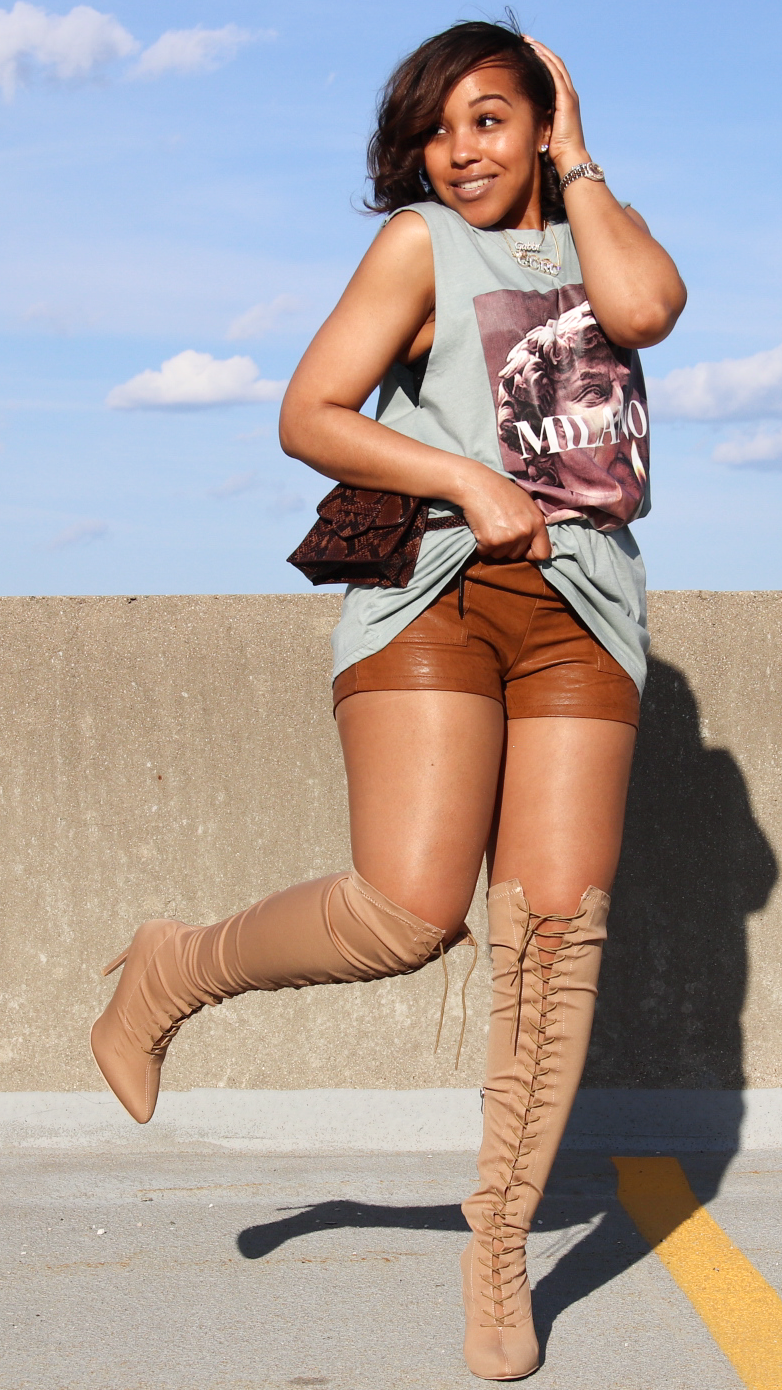 Faux Leather Shorts - The Style Guru